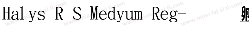 Halis R S Medium Reg字体转换